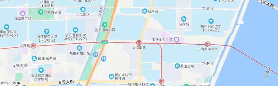 杭州文海南路站_公交站地图_杭州公交_妙搜公交查询2025