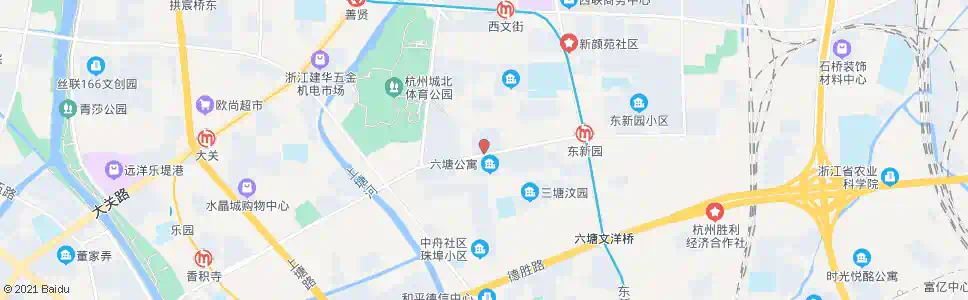 杭州三塘小区(香积寺路)_公交站地图_杭州公交_妙搜公交查询2025