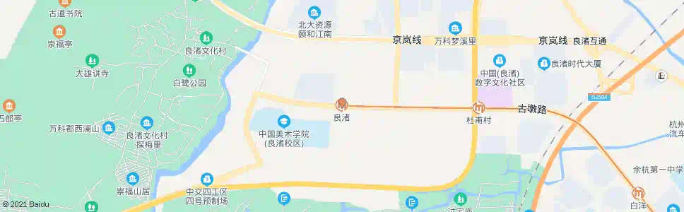 杭州良渚_公交站地图_杭州公交_妙搜公交查询2025