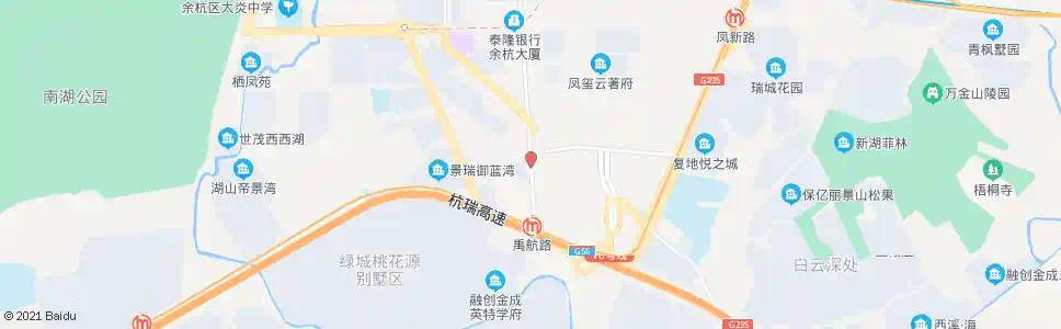 杭州余杭工业城_公交站地图_杭州公交_妙搜公交查询2025