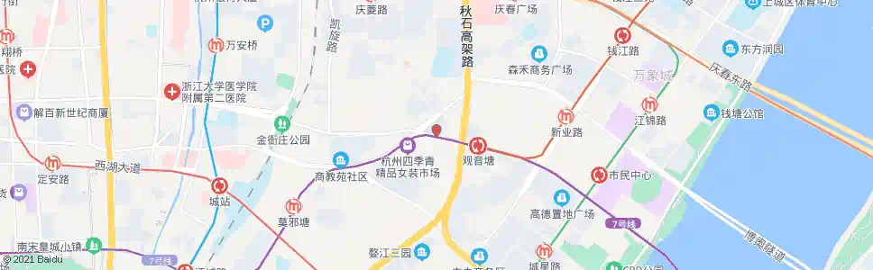 杭州解放路秋涛路口_公交站地图_杭州公交_妙搜公交查询2025