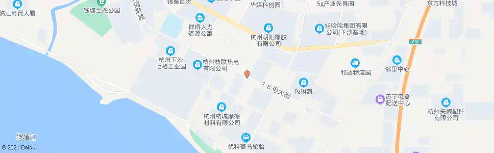杭州十六号大街零号路口_公交站地图_杭州公交_妙搜公交查询2025