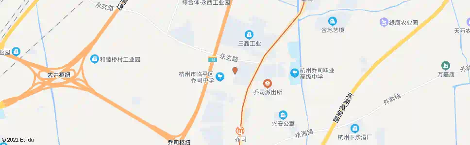 杭州乔司中学_公交站地图_杭州公交_妙搜公交查询2025