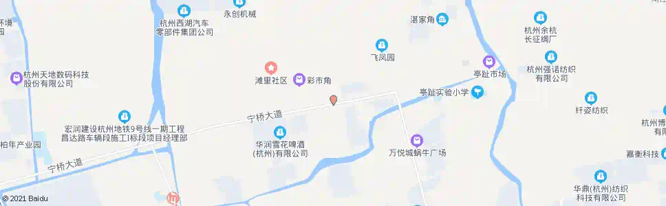 杭州宁桥大道_公交站地图_杭州公交_妙搜公交查询2025