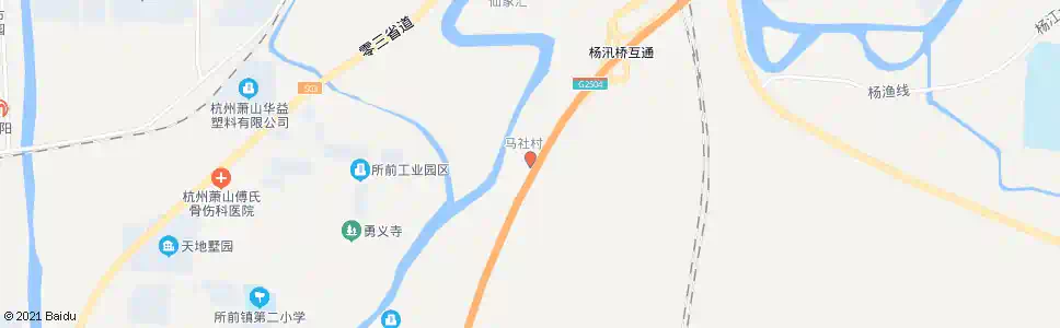 杭州马社_公交站地图_杭州公交_妙搜公交查询2025