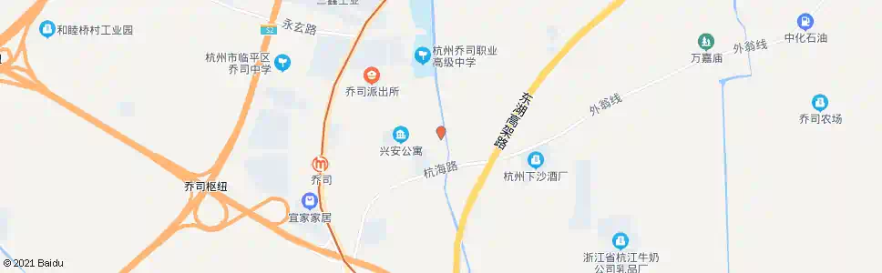 杭州乔司南街乔莫东路口_公交站地图_杭州公交_妙搜公交查询2025
