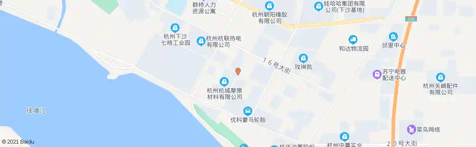杭州十八号大街零号路口_公交站地图_杭州公交_妙搜公交查询2025