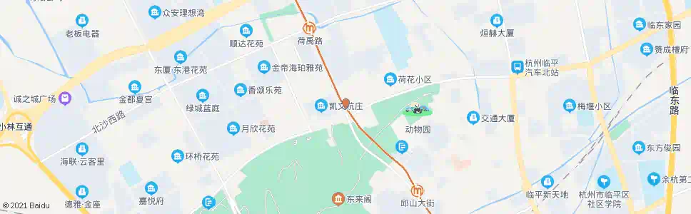 杭州荷禹路星光街口_公交站地图_杭州公交_妙搜公交查询2025