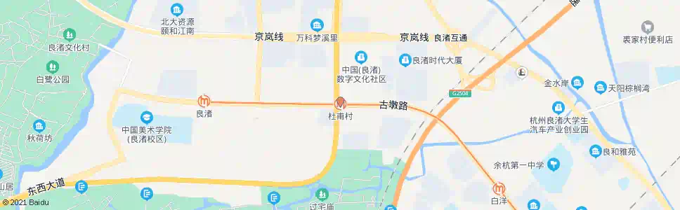 杭州杜甫村_公交站地图_杭州公交_妙搜公交查询2025