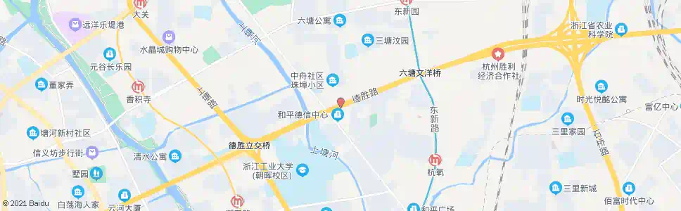 杭州德胜里_公交站地图_杭州公交_妙搜公交查询2025