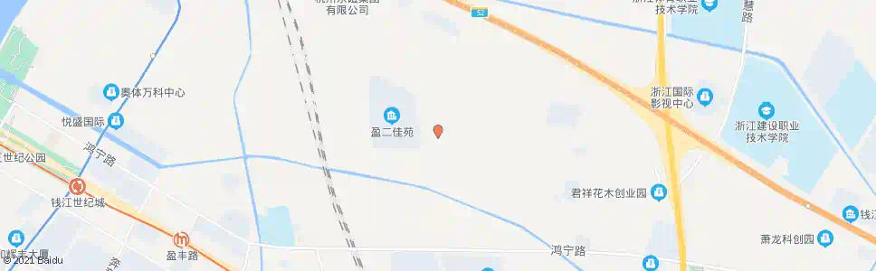 杭州盈二村_公交站地图_杭州公交_妙搜公交查询2025
