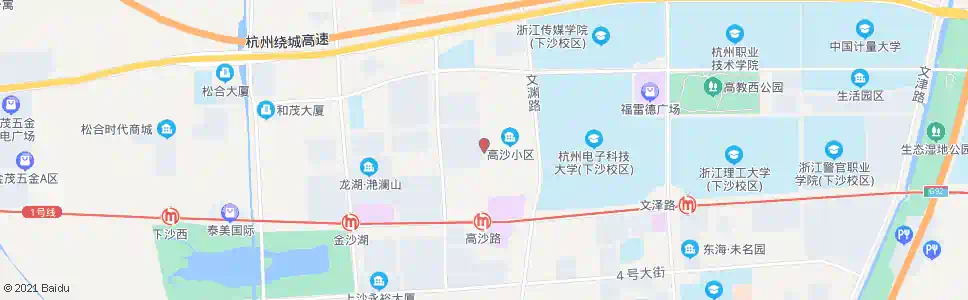 杭州高沙路华景街口_公交站地图_杭州公交_妙搜公交查询2025