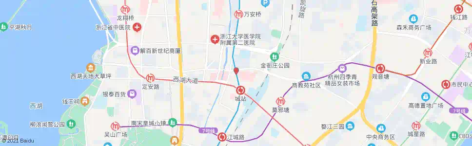 杭州站前路口_公交站地图_杭州公交_妙搜公交查询2025