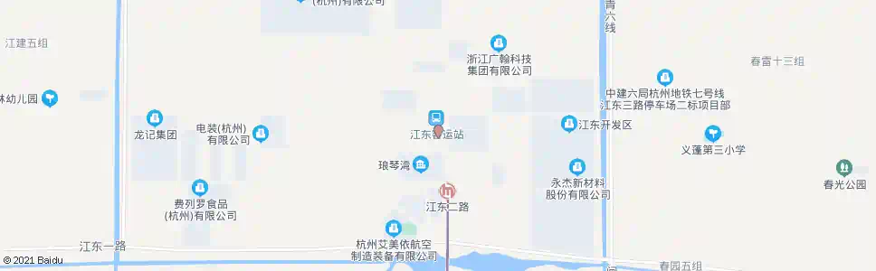 杭州大江东管委会_公交站地图_杭州公交_妙搜公交查询2025