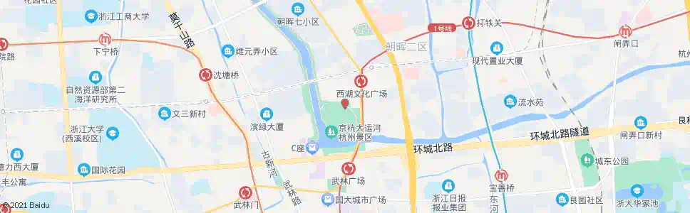 杭州文化广场_公交站地图_杭州公交_妙搜公交查询2025