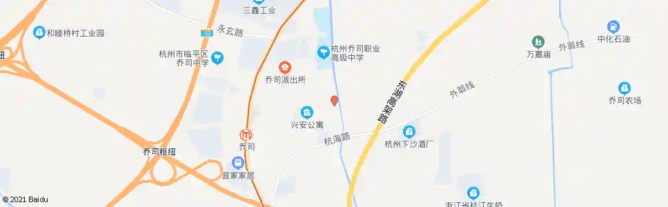 杭州乔司新街口_公交站地图_杭州公交_妙搜公交查询2025