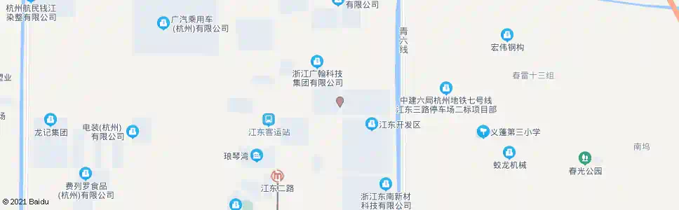 杭州青东一路江东三路口_公交站地图_杭州公交_妙搜公交查询2025