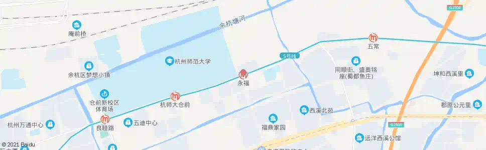 杭州永福_公交站地图_杭州公交_妙搜公交查询2025
