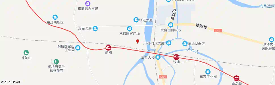 杭州钱清镇中_公交站地图_杭州公交_妙搜公交查询2025