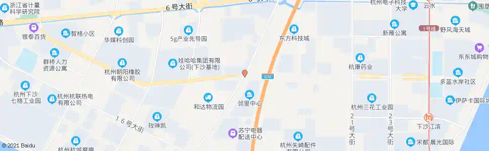 杭州十二号大街十一号路口_公交站地图_杭州公交_妙搜公交查询2025