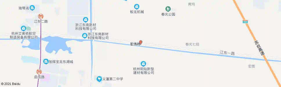 杭州宏伟村_公交站地图_杭州公交_妙搜公交查询2025