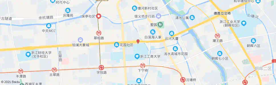 杭州白荡海(电子科大)_公交站地图_杭州公交_妙搜公交查询2025