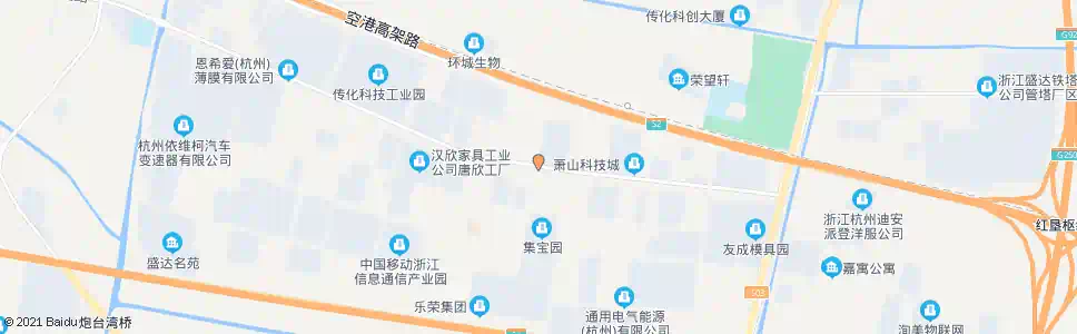 杭州鸿达路高新九路口_公交站地图_杭州公交_妙搜公交查询2025