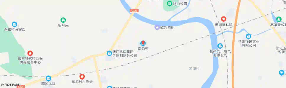 杭州南秀苑_公交站地图_杭州公交_妙搜公交查询2025