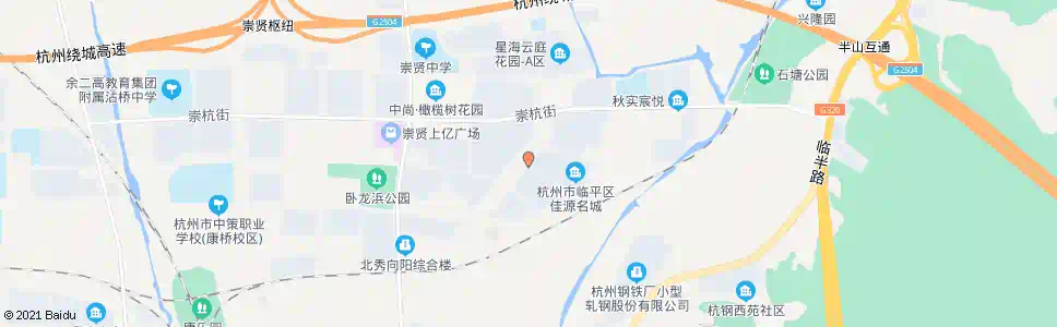 杭州星海路汇贤路口_公交站地图_杭州公交_妙搜公交查询2025