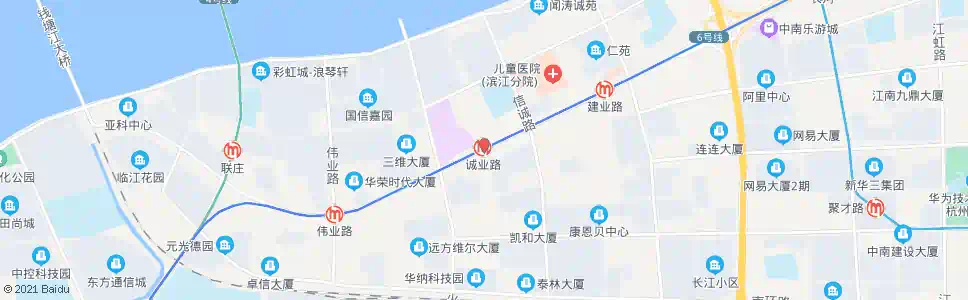 杭州江南大道诚业路口(BRT)_公交站地图_杭州公交_妙搜公交查询2025
