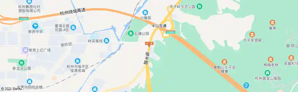 杭州崇杭街石塘_公交站地图_杭州公交_妙搜公交查询2025