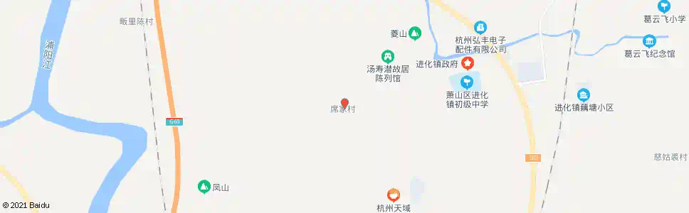 杭州席家_公交站地图_杭州公交_妙搜公交查询2025