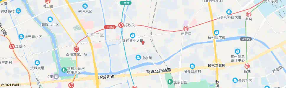杭州艮山流水苑_公交站地图_杭州公交_妙搜公交查询2025