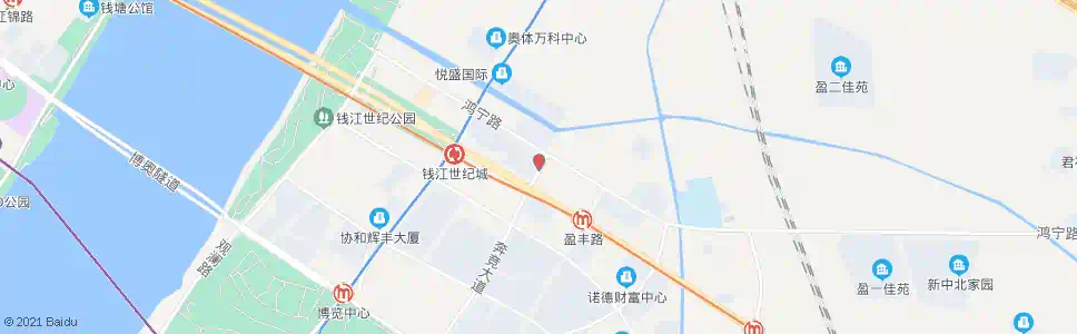 杭州奔竞大道鸿宁路口_公交站地图_杭州公交_妙搜公交查询2025
