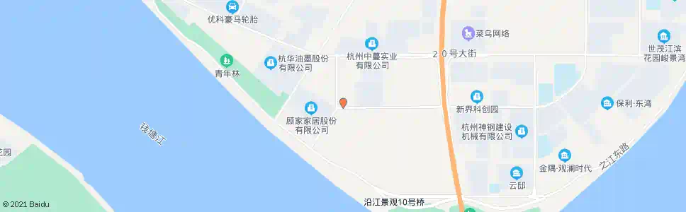 杭州二十二号大街西口_公交站地图_杭州公交_妙搜公交查询2025
