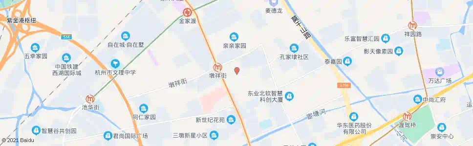 杭州广业街古墩路口_公交站地图_杭州公交_妙搜公交查询2025