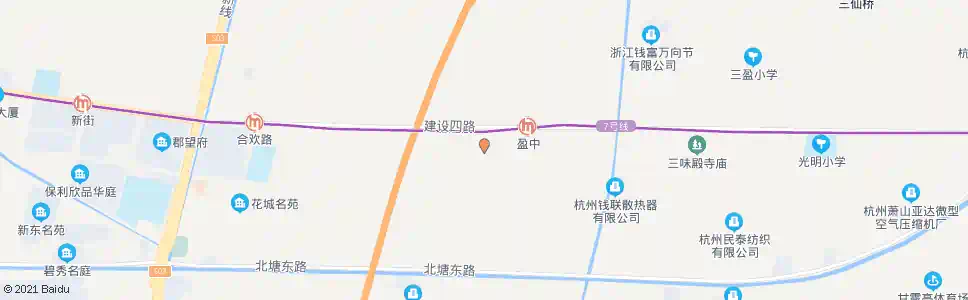 杭州盈中村_公交站地图_杭州公交_妙搜公交查询2025