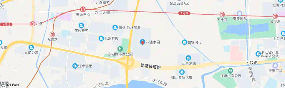 杭州八堡社区_公交站地图_杭州公交_妙搜公交查询2025