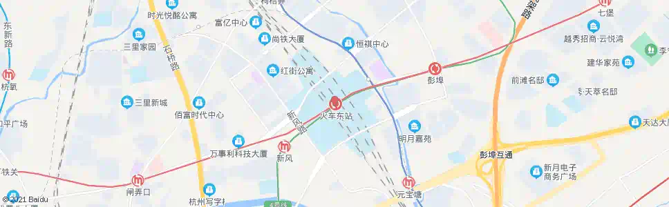 杭州东塘_公交站地图_杭州公交_妙搜公交查询2025