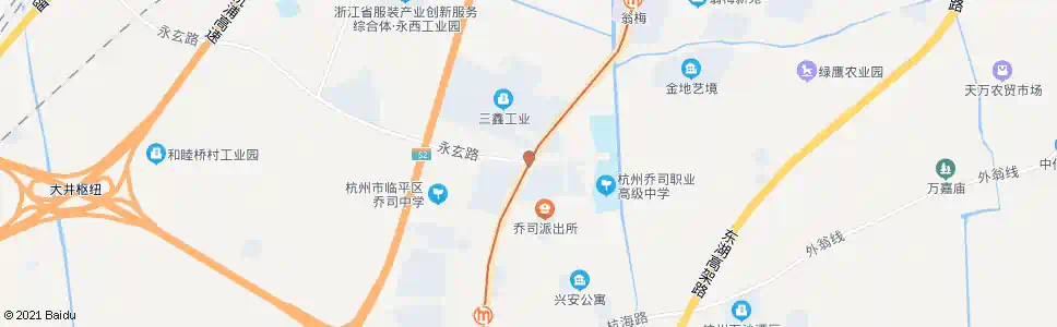 杭州乔莫西路永玄路口_公交站地图_杭州公交_妙搜公交查询2025