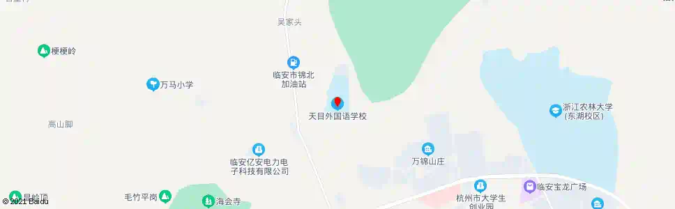杭州天目外国语_公交站地图_杭州公交_妙搜公交查询2025