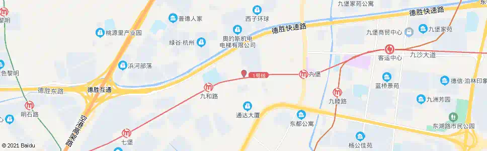 杭州九和路九环路口_公交站地图_杭州公交_妙搜公交查询2025