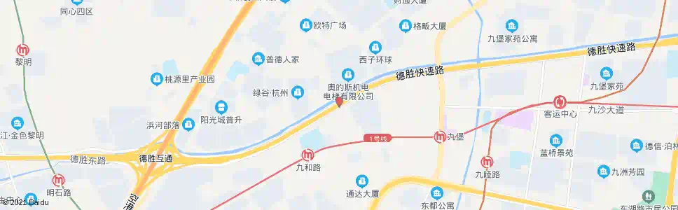 杭州德胜路九环路口_公交站地图_杭州公交_妙搜公交查询2025