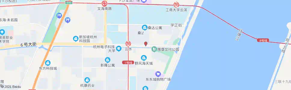 杭州六号大街二十七号路口_公交站地图_杭州公交_妙搜公交查询2025
