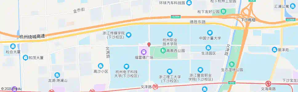 杭州文泽路学源街口_公交站地图_杭州公交_妙搜公交查询2025