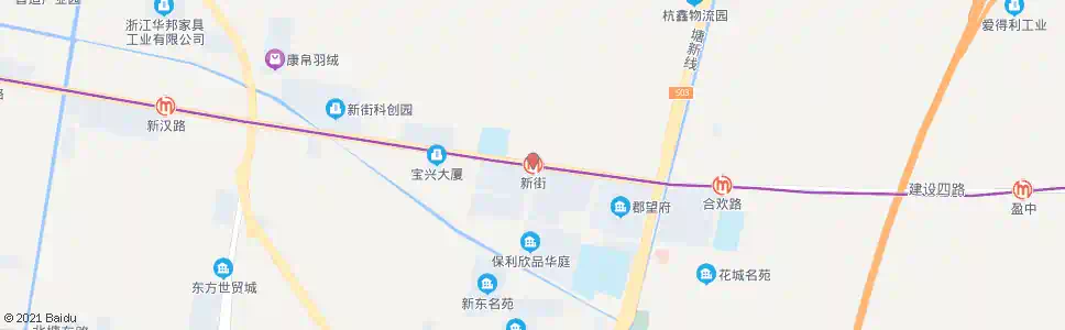 杭州新街_公交站地图_杭州公交_妙搜公交查询2025