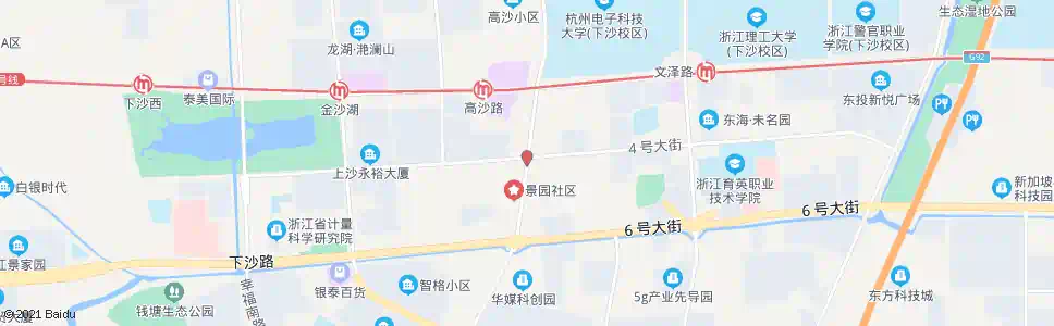 杭州一号路四号大街口(四号大街以南)_公交站地图_杭州公交_妙搜公交查询2025