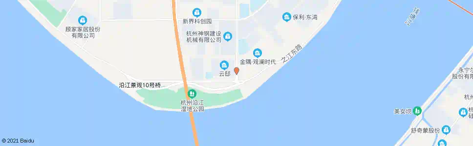 杭州十九号路之江东路口_公交站地图_杭州公交_妙搜公交查询2025