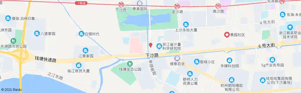 杭州下沙南路公交站_公交站地图_杭州公交_妙搜公交查询2025