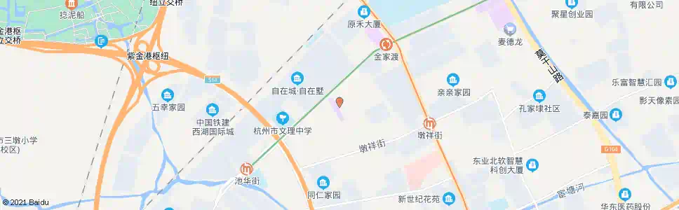 杭州厚仁路池华街口_公交站地图_杭州公交_妙搜公交查询2025